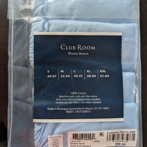 NWT Club Room Mens 4-Pack Woven Cotton Boxers Size Large